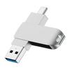 Компактная флеш-накопитель USB двойного назначения с совместимостью Type-C и USB 3.1 для компьютеров и мобильных телефонов, с настраиваемым логотипом и лазерной гравировкой