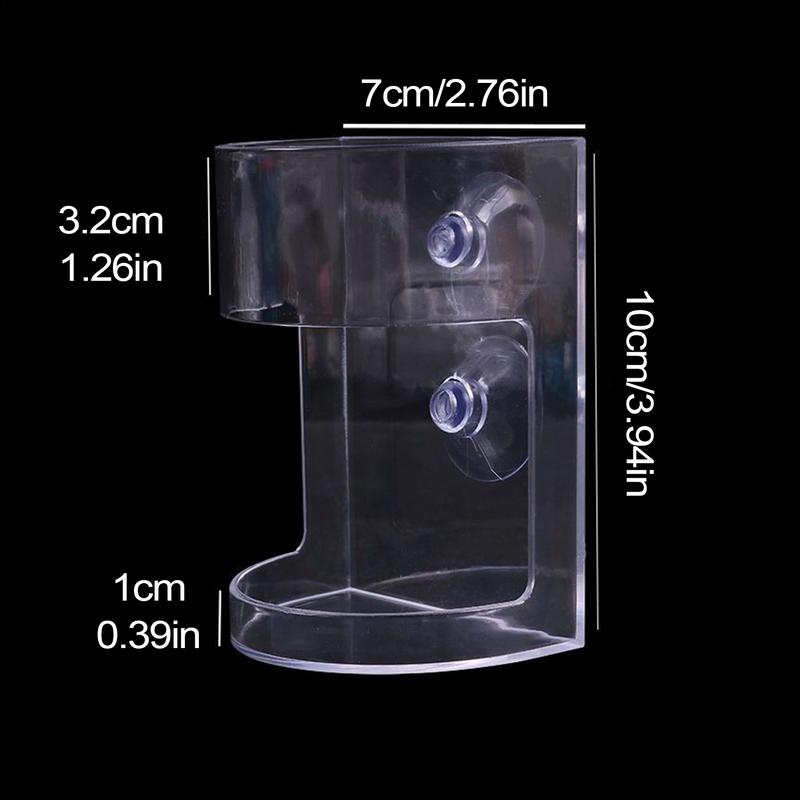 Aquarium Suction Cup Feeder Transparent Strong Adsorption Large-Capacity Feeding Dish for Fish Tank Shrimp Feeder Supplies
