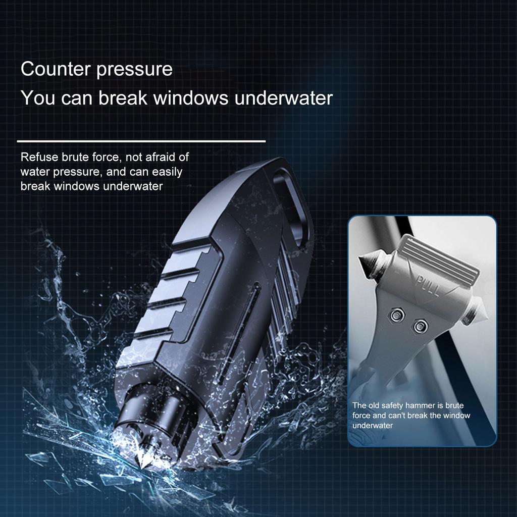 2-в-1 автомобильный нож для резки ремней безопасности, аварийный автомобильный оконный выключатель, безопасный молоток, многофункциональный спасательный инструмент, побег