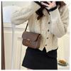 French Style Women's Bag 2023 Autumn And Winter New Tide Pure Color Pu Small Square Bag Street Fashion Daily Shoulder Bag