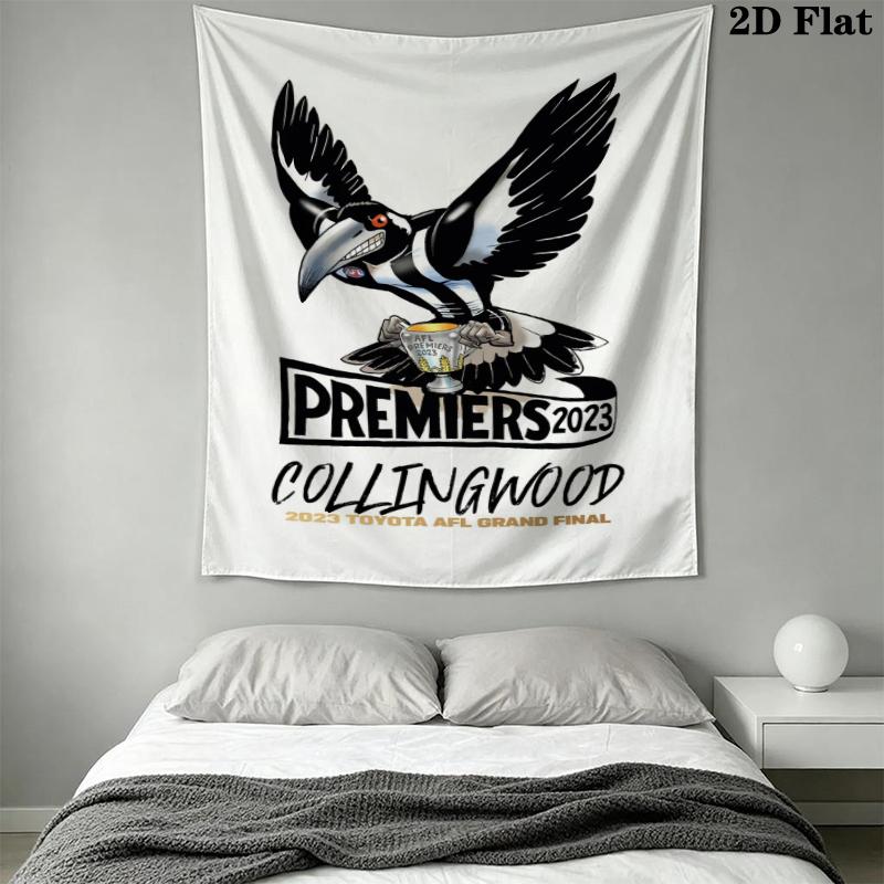 Collingwood Wall Tapestry Aesthetic Wall Hanging Printed Fabric Blanket Decorative Tapestries for Bedroom Living Room Home Decor