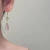Elegant waterdrop earrings, jade pink cosmetics, new Chinese vintage earrings, niche, high-end earrings for women, artistic vintage