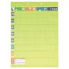 LIHIT LAB Medicine 1 with Business Card 20 Pocket, Week, Wide, Pocket, Sheets, Yellow-Green, OF5-6