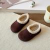 Children's fleece-lined thickened cotton shoes, new autumn and winter models, boys' Boken cotton shoes for small, medium, and large children, girls'
