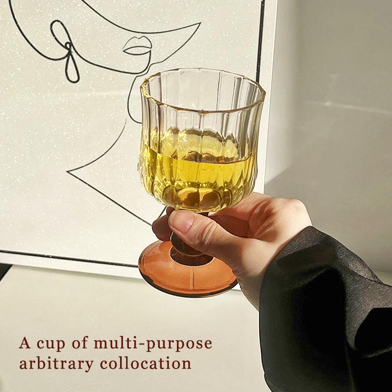 Старинные модные бокалы для горячего красного вина, элегантная стеклянная посуда для домашнего бара, свадебной вечеринки, 1 шт., винтажные стаканы для питья