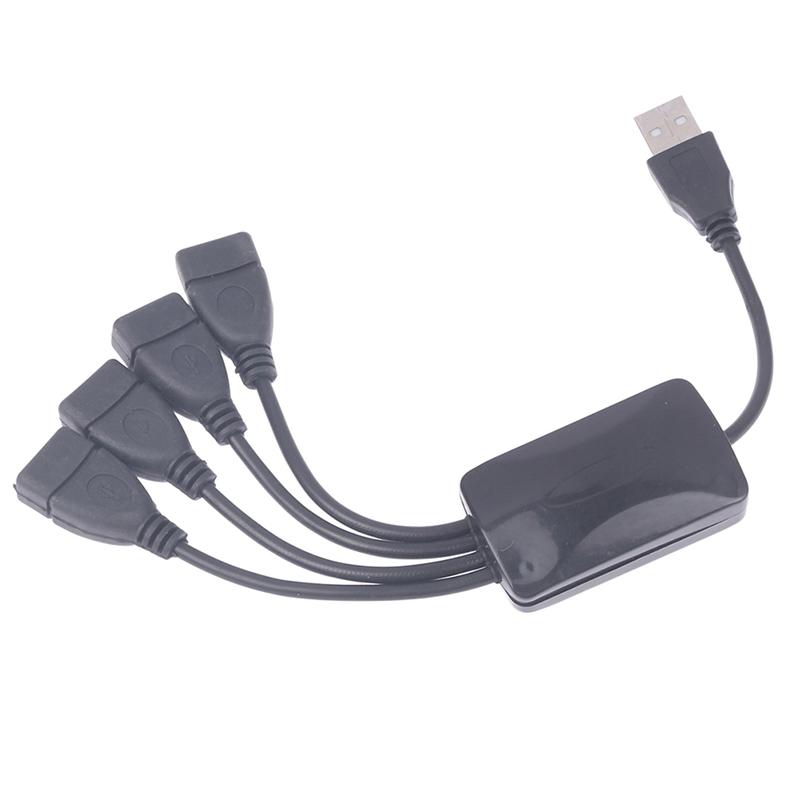 1 шт. Удлинительный кабель USB 2.0 для передачи данных 1 штекер на 4 гнезда USB-хаб Разветвитель Удлинительный кабель Розетка адаптера питания
