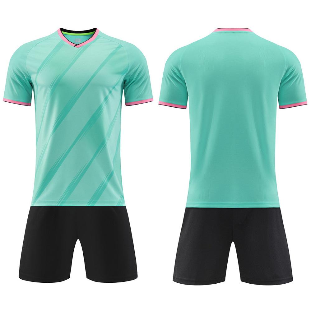 Wholesale 2025 children's football jersey set, primary school football training jersey, boys and girls competition printed jersey