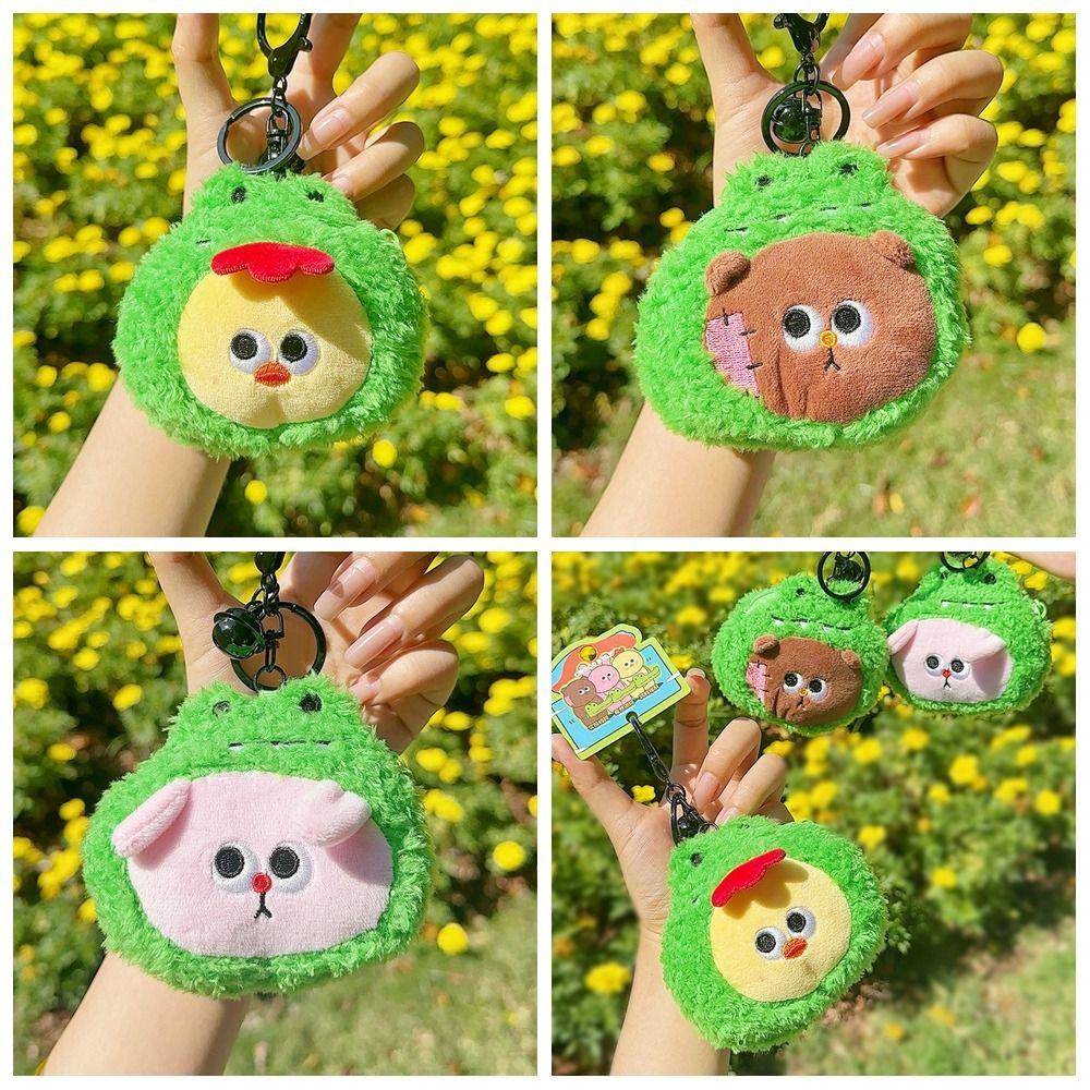Crocodile Mini Earphone Bag Cute Animal Small Items Bag Portable Storage Bag Keychain  Children