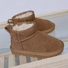 Winter Children Snow Boots 2027 New Design Baby Cow Suede Upper Warm Shoes With Thick Plush Boys Girls Toddler High-top Fur Boot