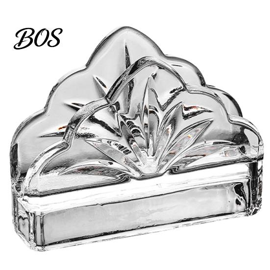 Office Desk Organizer Tissue Holder, Crystal Glass Modern Style, Durable Scratch-Resistant Embossed Texture Napkin Dispenser Organizer, for Restaurant