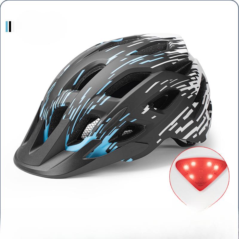 Велосипедный шлем с интегрированной формовкой для езды на горном велосипеде по бездорожью, с задним фонарем