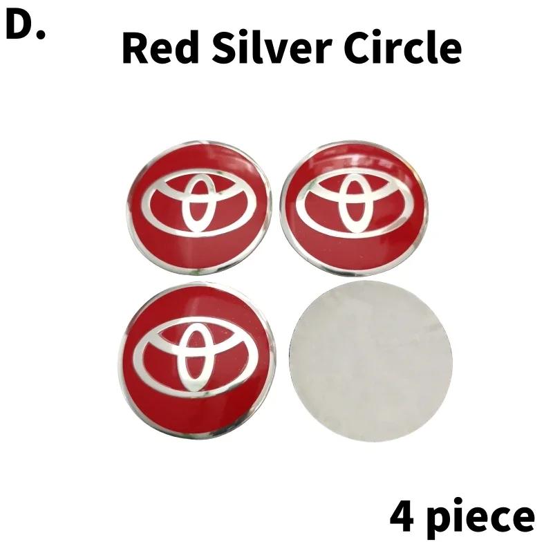 4pcs 56mm Aluminum Alloy logo Wheel Center Hub Cap Badge sticker For Toyota Prado Rav4 Yaris Hilux Prius Corolla Camry Accessory
