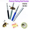 Pocket Collapsible Fishing Rod Reel Combo Mini Pen Shape Fishing Pole Kit Telescopic Fishing Rod Spinning Reel Combo Kit 96cm