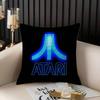 Classic A-AtariS Game Logo Pillow Case Home Dorm Chair Back Short Plush Double-sided Printing Office Nap Time Cushion Cover