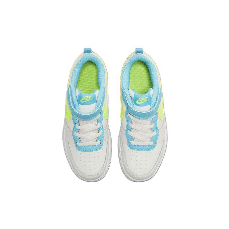 Nike Детские кроссовки Court Borough Low 2 PS White Baltic Blue Volt Summit-White BQ5451-122