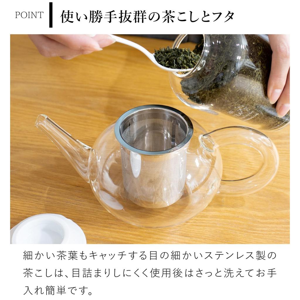 Smith & Shu Bai Hao TeaPots Clear Glass Teapot with Clear Handle (600ml)