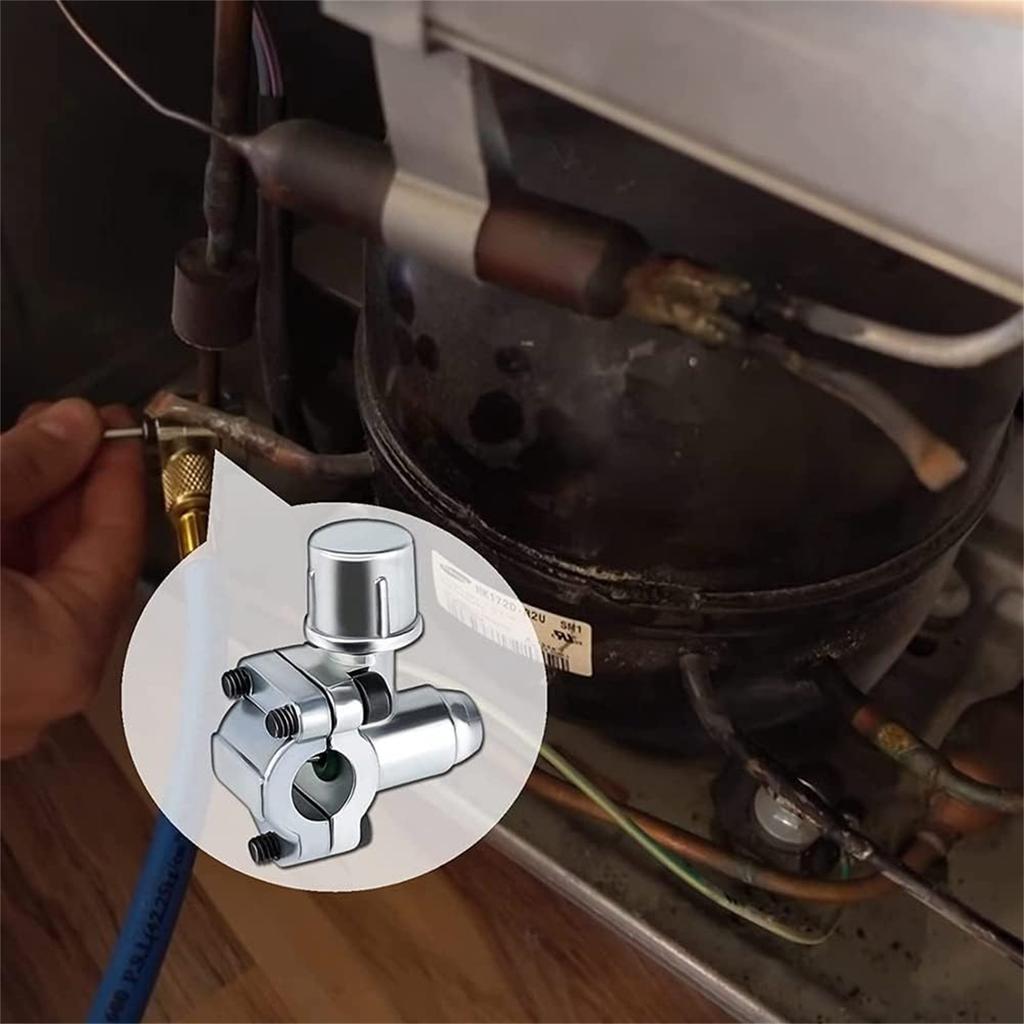 Complete Cooling System Repair Kit Refrigerant Piercing Valves R134A Refill Tool Set Metal Material Piercing Tap Valves