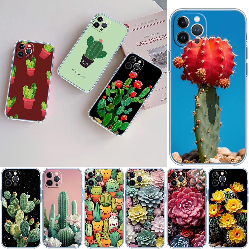 FM11 Cacti Succulent Phone Case for Motorola Moto E13 E15 E20 E22 E22I E22S E30 E32 E40 E7 E7I G Plus Power Play Stylus G22 G14