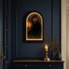 Illuminated Light Up Ghost Mirror Ghost Shaped LED Wall Mirror  Gothic Horror