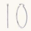 Silvere Glam Европейские и американские новые серьги-муассаниты в стиле Ins, крупные серьги в стиле хип-хоп, серьги из стерлингового серебра