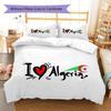 Algeria National Football Team Pattern Bedding,Quilt Set Quilt Cover Pillowcase Home Birthday Gift(1 * duvet cover + 2 * pillowcase, without core)