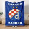 Dinamo Zagreb Print Flannel Blanket High Quality Warm Comfortable Cover for All Seasons Perfect for Gifts Home Decor