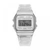 Casio F 91ws 7hdF  F 91ws 7  Digital Square Vintage Retro Clear Public Pu Watch