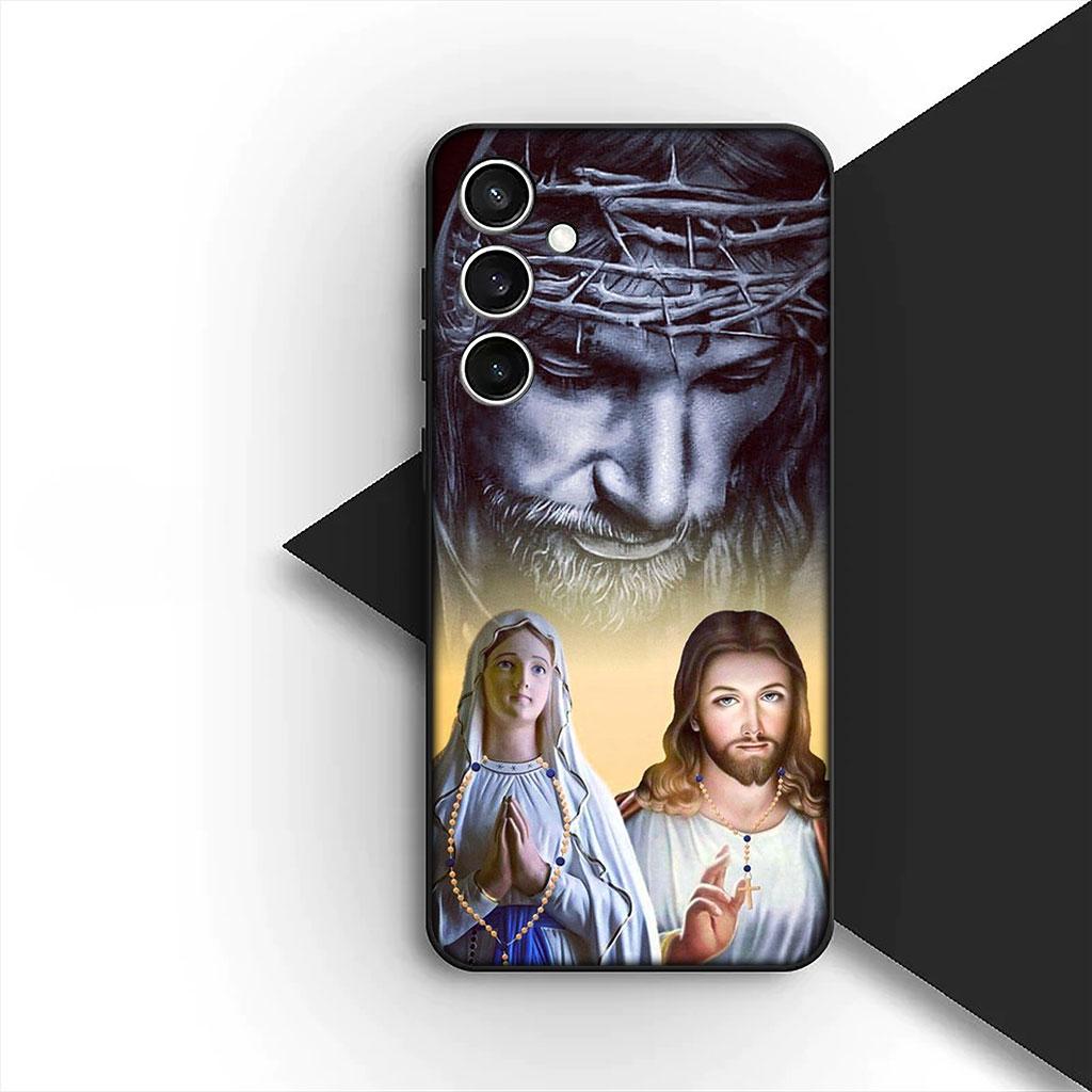 Phone Cover for OPPO A18 A16 A80 A40 A17 A15 A38 A78 A79 A54 A57 A58 A60 4G 5G Casing Soft Case God Jesus Judah Jehovah Cross