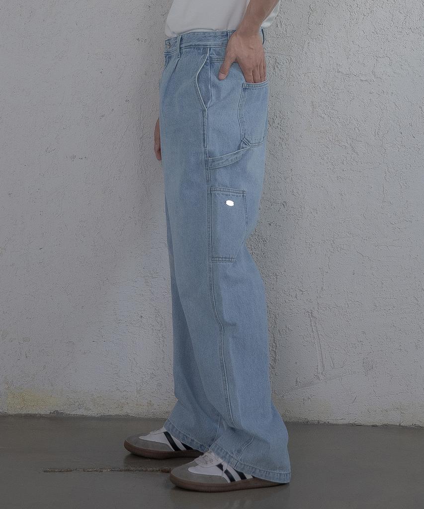 ESN Carpenter Denim Pants Light Blue