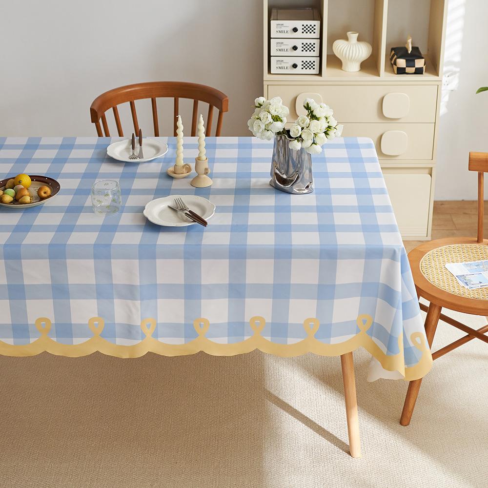 Waterproof Special-Shaped Tablecloth, Anti-Scalding Table Mat, Hemp Fabric Tablecloth, Light Luxury, High-End Coffee Table Cover