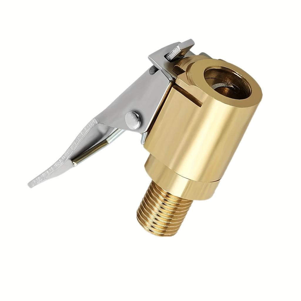Brass Locking Nozzle Tire Air Chuck Clip Adapter - Automotive Grade for Efficient Inflation