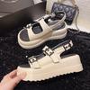 Fashion Thick Sole Sandals Women 2024 Summer New European and American Double Layer Beach Sandals for Women Platform Shoes Sandal