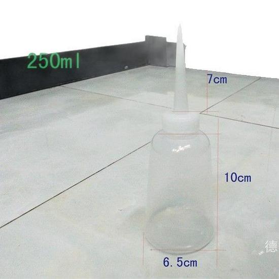 Industrial Squeeze Bottle with Pointed Tip - White/Blue Nozzle for Glue and Oil