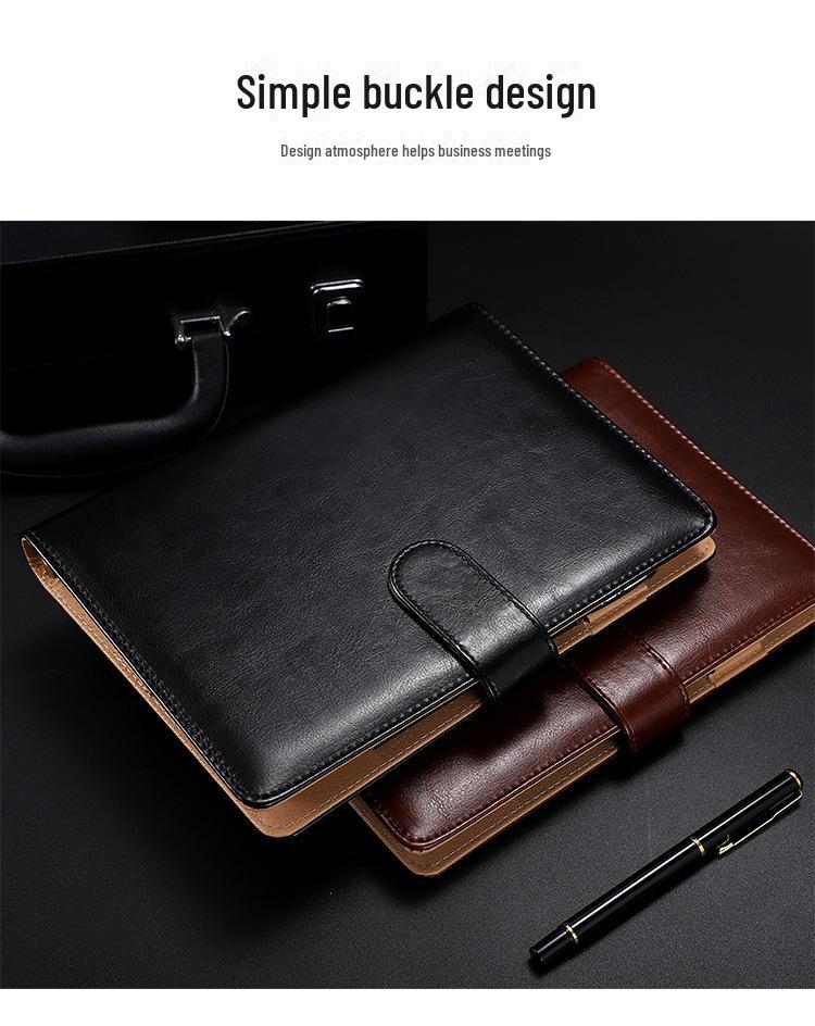 Набор блокнотов формата A5/B5 с кожаной магнитной застежкой и отрывными листами с настраиваемым логотипом