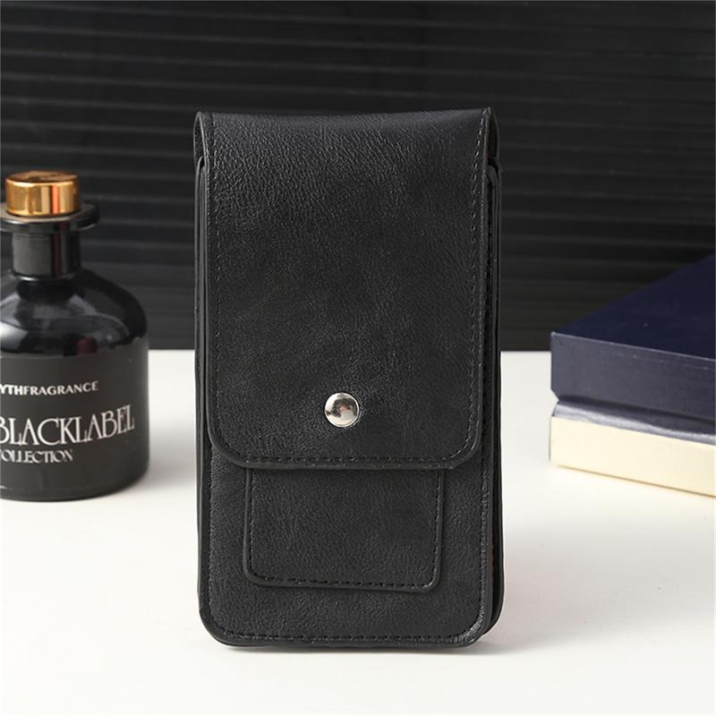 Кожаная поясная сумка для мужчин, поясная сумка с зажимом для мобильного телефона