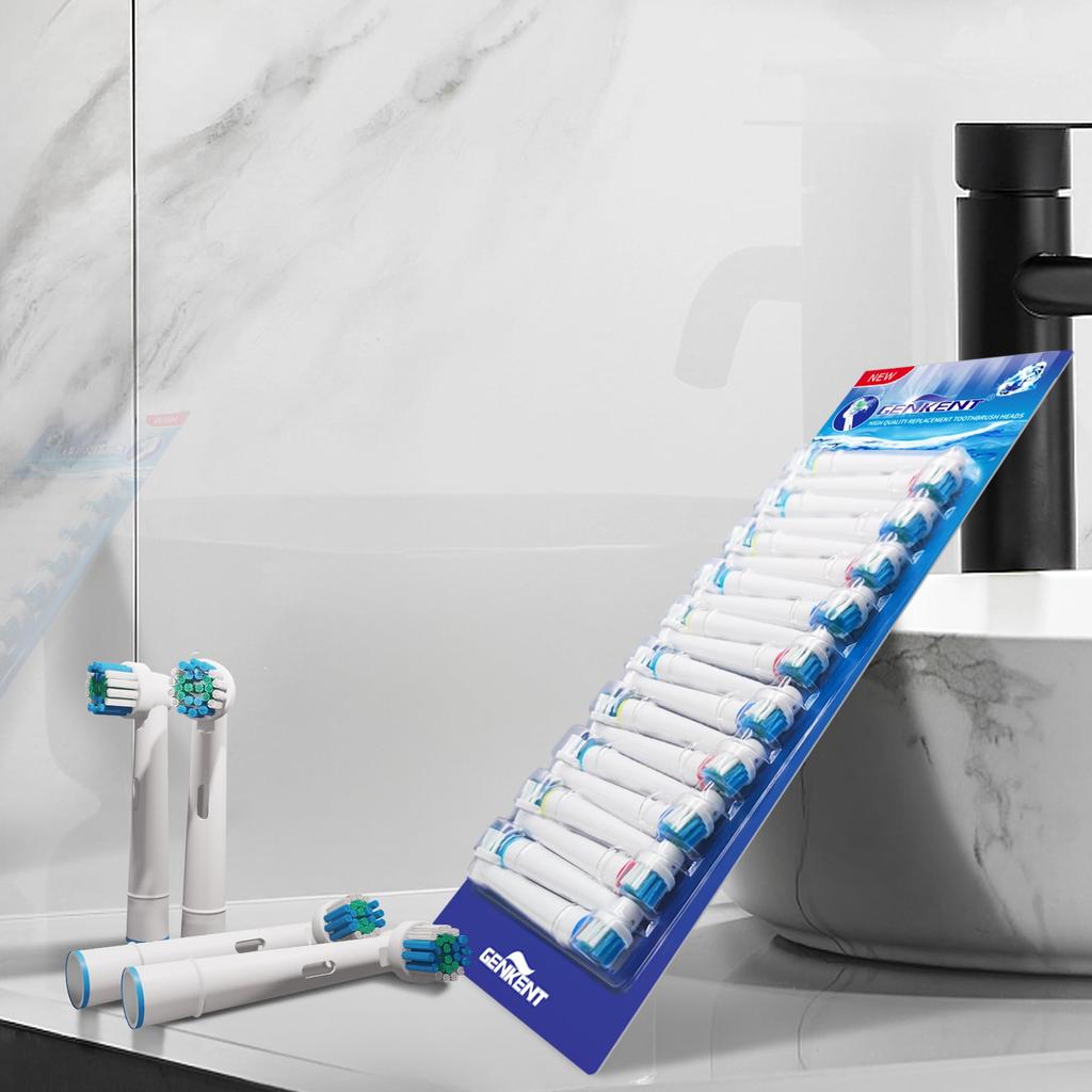 GENKENT 20 шт. электрическая зубная щетка сменная насадка для зубной щетки совместима с Oral Braun Professional электрическая зубная щетка головка для Oral