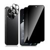 4PCS [2+2] ANTI-SPY Privacy Tempered Glass Screen Protector For Xiaomi 15T/ Xiaomi 15T Pro, Anti-Peeping Screen Protector + Glass Camera Lens Film