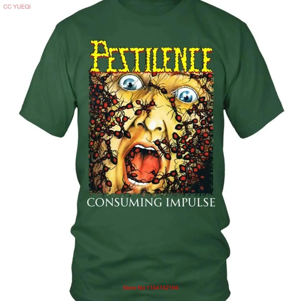 NEW Pestilence Consuming Impulse Green All Size T Shirt vintage Washed Unisex Slightly streetwear Top For Everyday Wear