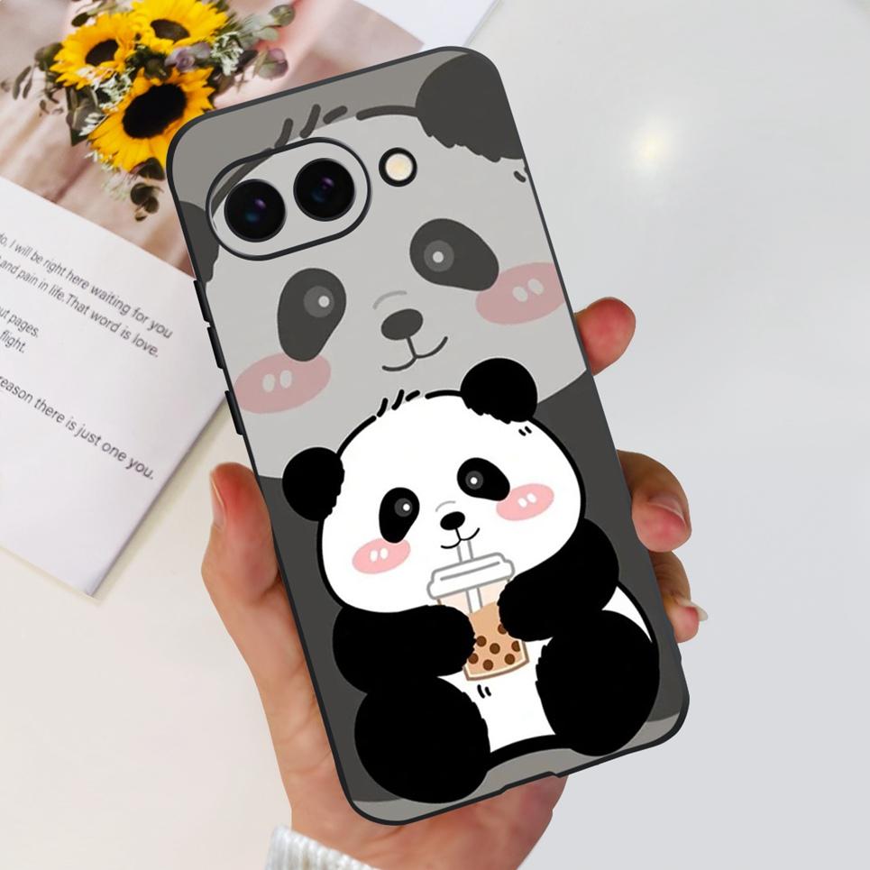 Чехол для телефона Google Pixel 9a 9 Pro Крутая Мультяшная Кошка Рисунок Мягкий Тонкий Прозрачный ТПУ Резина Силикон Задняя Крышка Для Google 9 9Pro