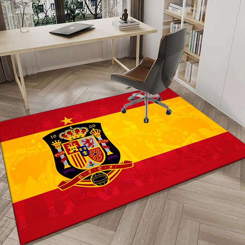 Spain FC Crest Printed Area Rug for Office, Chair Rug, Decorative Carpet Floor Mat, Large Size Fan gifts Christmas gifts
