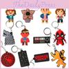 Deadpool Doublesided Pvc Soft Plastic Pendant Key Chain