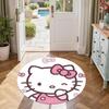 Hello Kitty Round Floor Mat Suitable for Hallway Kitchen Study room Dormitory Antislip Round Carpet Office home decor Birthday Christmas Gift