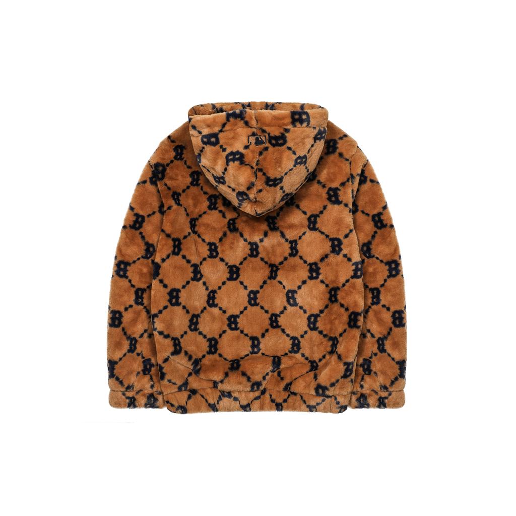 New MLB Velvet Jackets Unisex Beige Yellow 3AFDM0226-43BGS