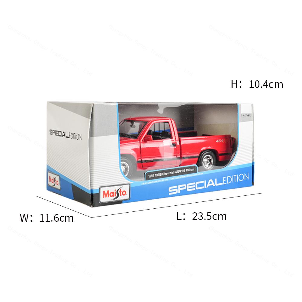 Maisto 1:24 1993 Chevrolet 454 SS Pick-up Static Die Cast Vehicles Collectible Model Car Toys