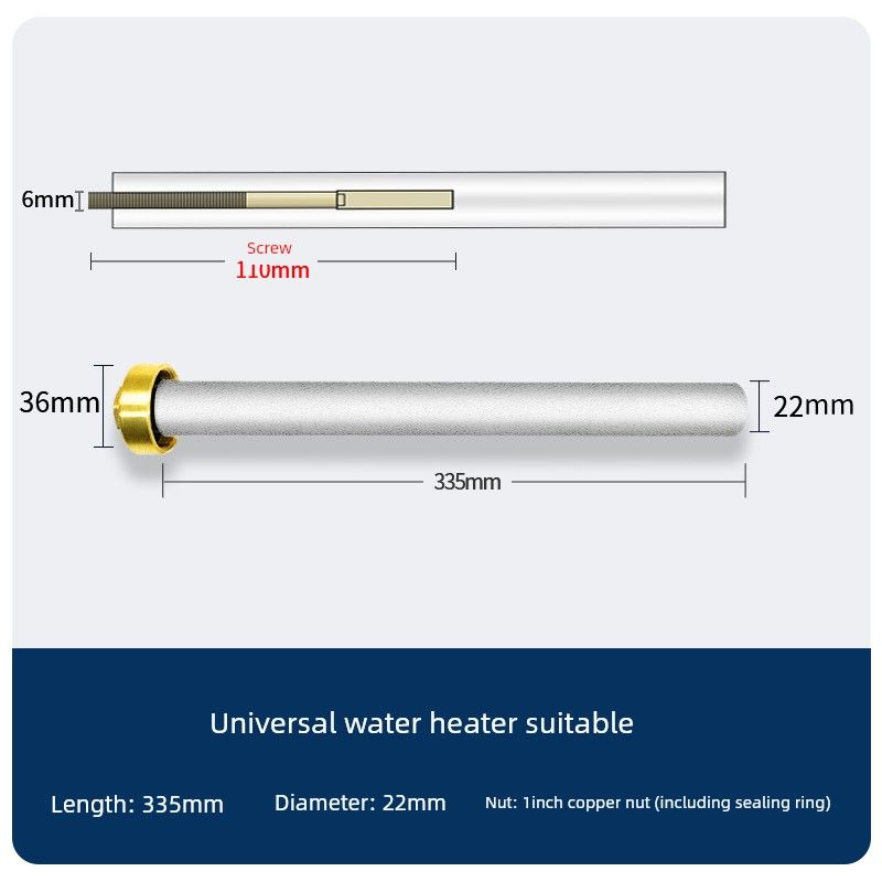 Neutral Magnesium Bar Electric Water Heater Suitable for 40/50/60/80L Frestec Oupai Sewage Anode Casting Magnesium Bar Accessories