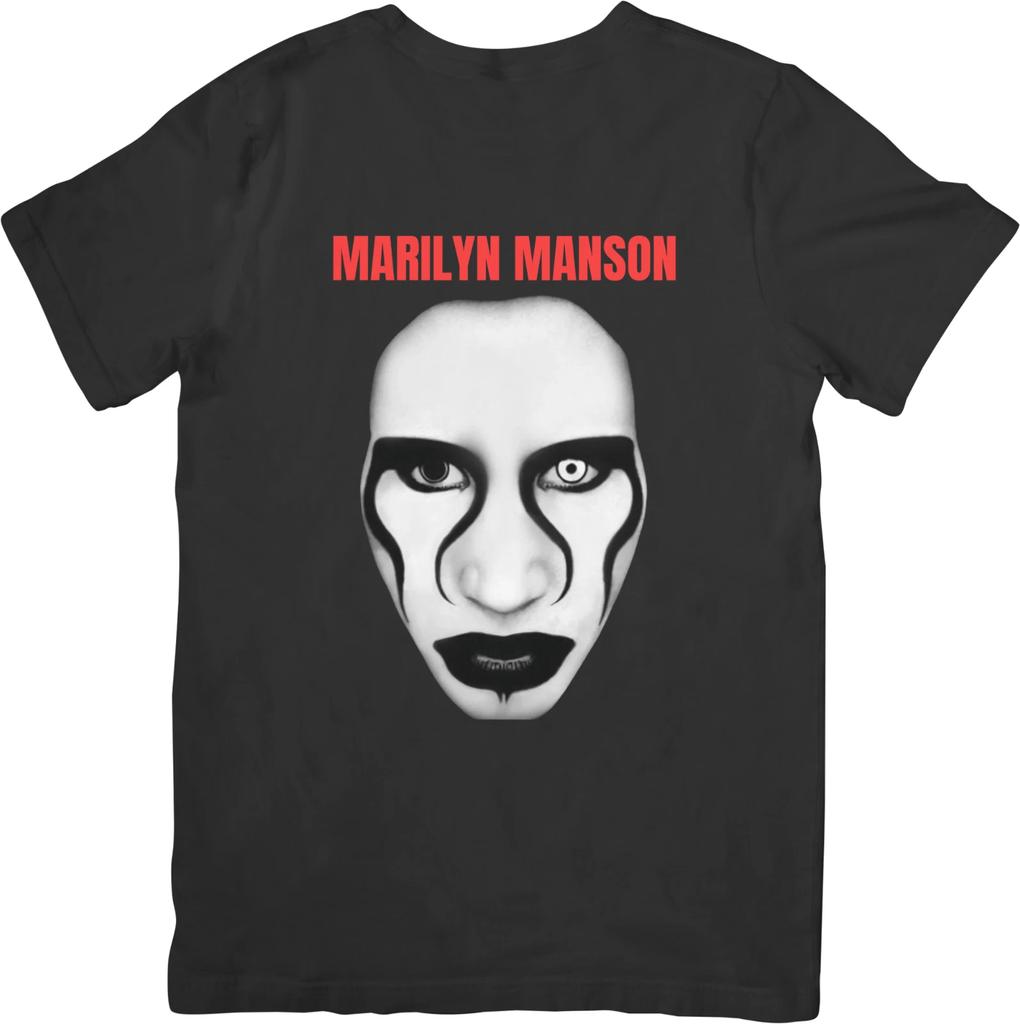 Marilyn Manson 1 Music Unisex Fit for Men & Women Quality Cotton T-Shirt Black