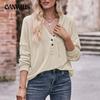 Women's Hoodie Autumn and Winter Casual Loose Solid Colour Hoodie Sweatshirt