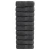 VidaXL Premium Washcloths SOLUND 10 Pieces Anthracite 30 X 30 Cm 600 G/m² 137150