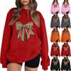 Women's Casual Round Neck Long Sleeved Pullover,Christmas Printed Top, Long Sleeved Hoodie