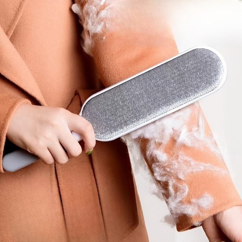 Многоразовый удалитель катышков, двусторонняя щетка для шерсти домашних животных и пыли, ручной электростатический инструмент для чистки, прочный полипропилен, не требует электричества